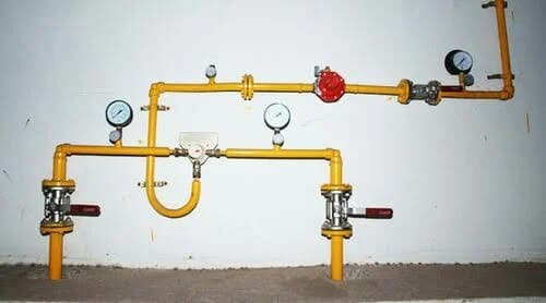 Gas pipe installation work 2